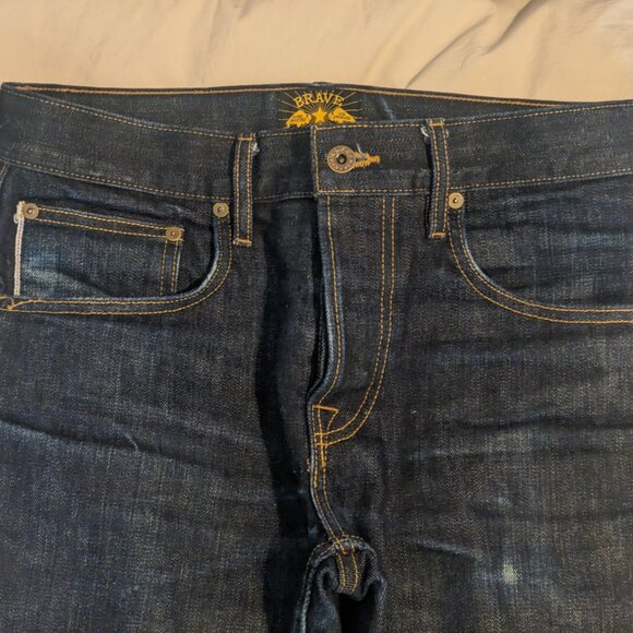 Men's Brave Star Jeans, Dark Wash, True Straight, Size 31 - Picture 3 of 13